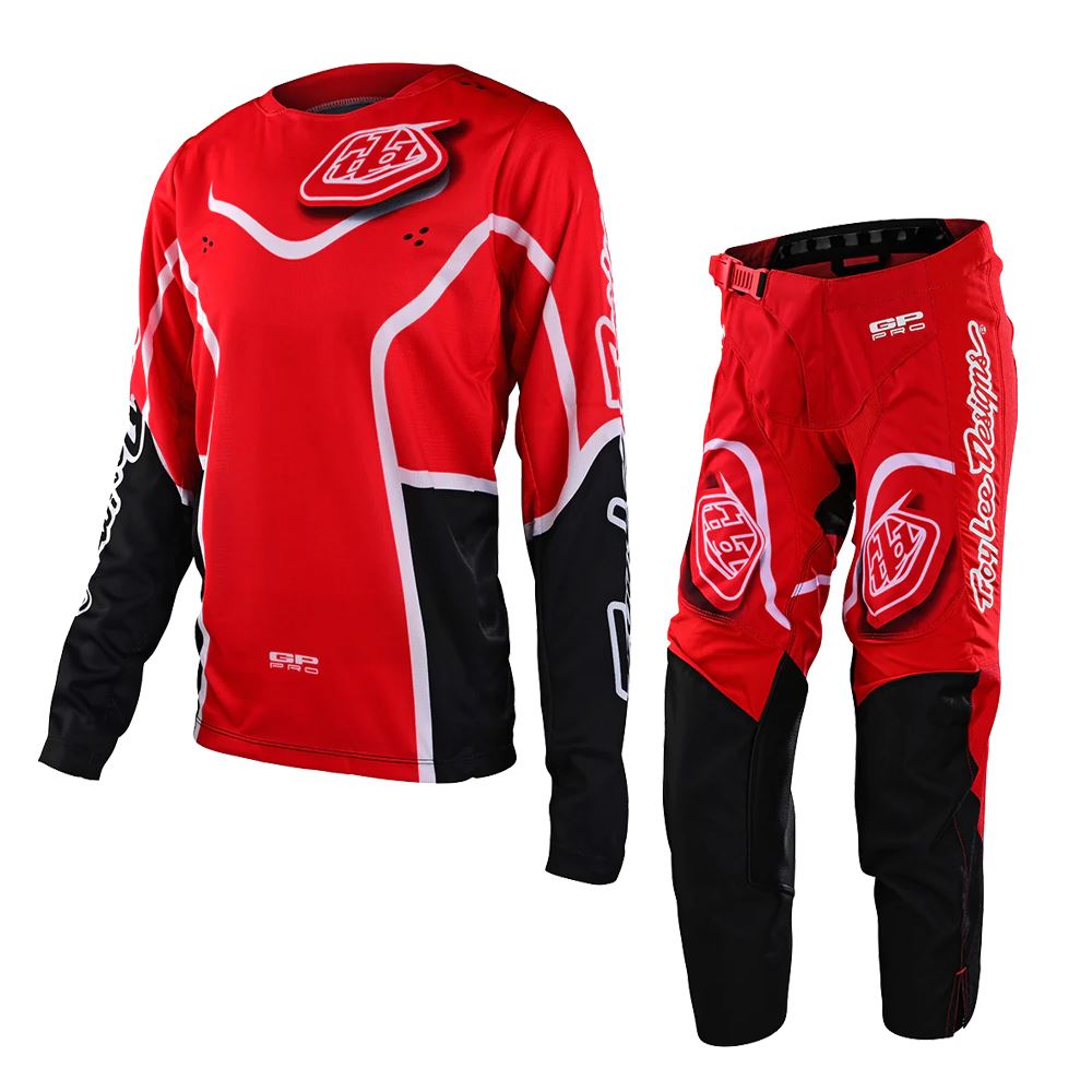 Troy Lee Designs 2024 Motocross Combo Kit Youth GP Pro Radian Red White